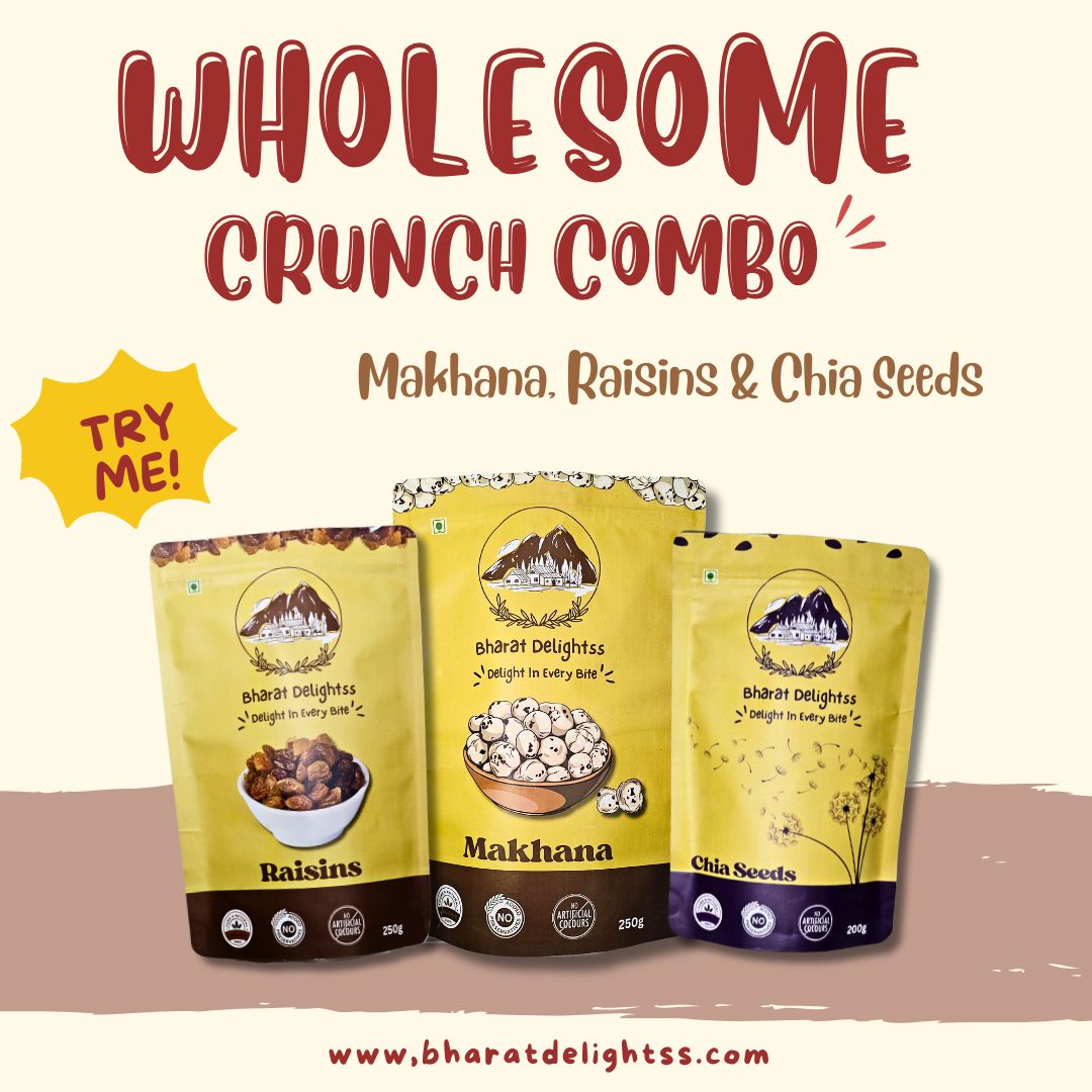The Happy Indian Mix (Makhana+ Raisins+ Chia Seeds)