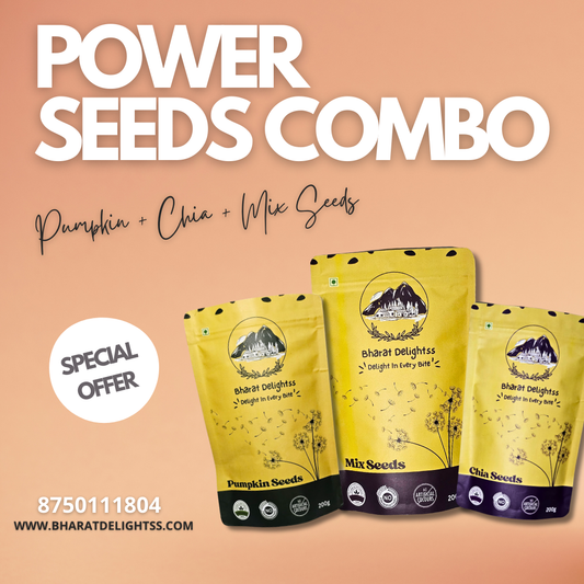 Power Seeds Combo (Chia+ Pumpkin+ Mix Seeds)